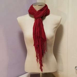 ❤ Red light weight scarf